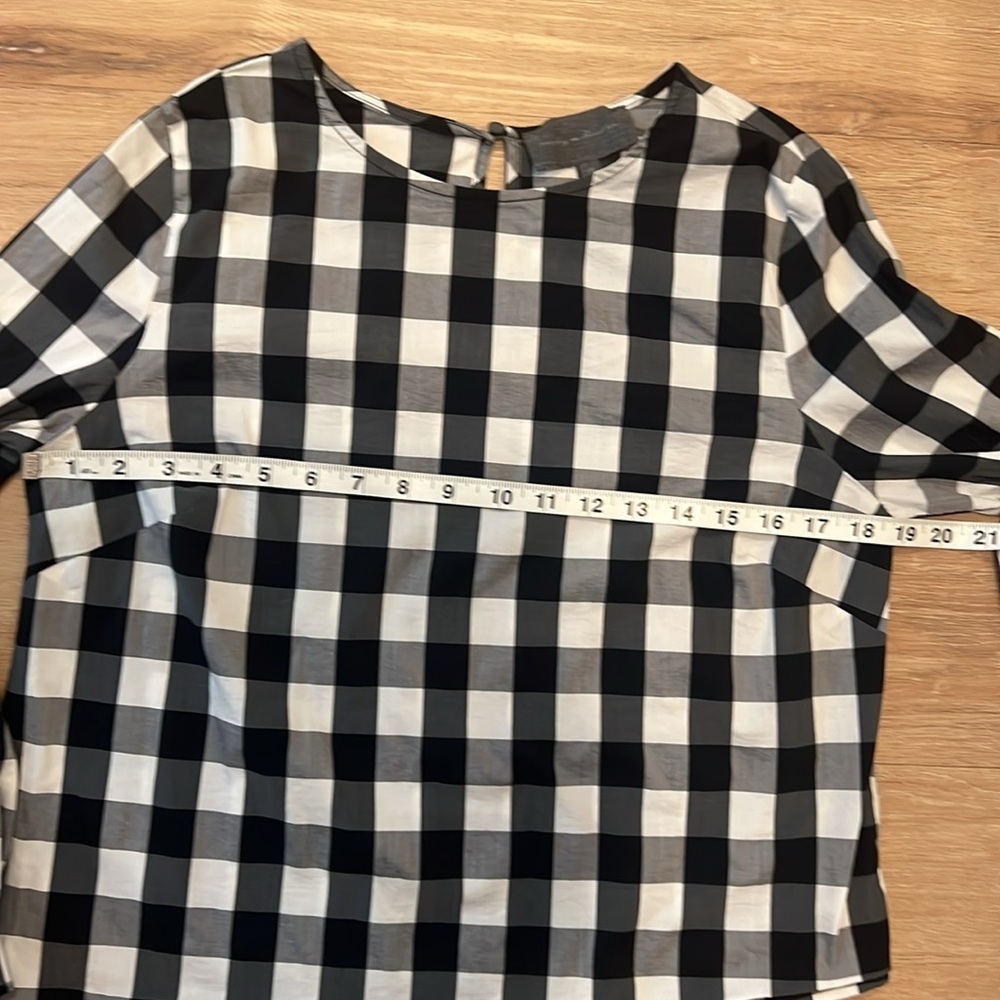 Anthropologie Sunday in Brooklyn Check Poplin Top - Size Medium - Picture 5 of 9